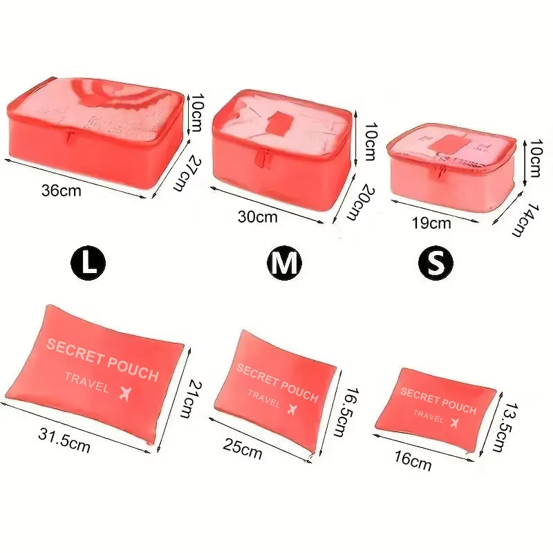 6 Pcs Travel Storage Bags